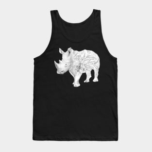 Rhino black and white Tank Top